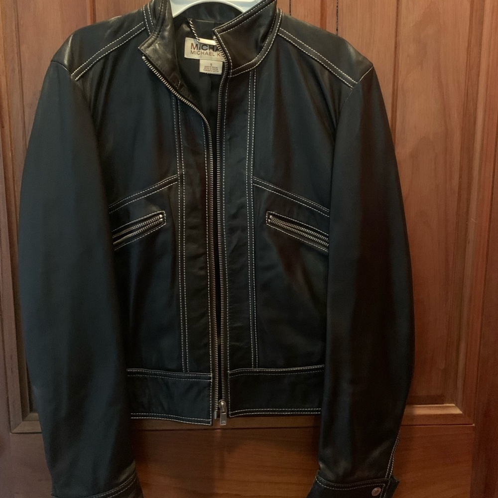 Beautiful butter soft leather Michael Kors jacket!